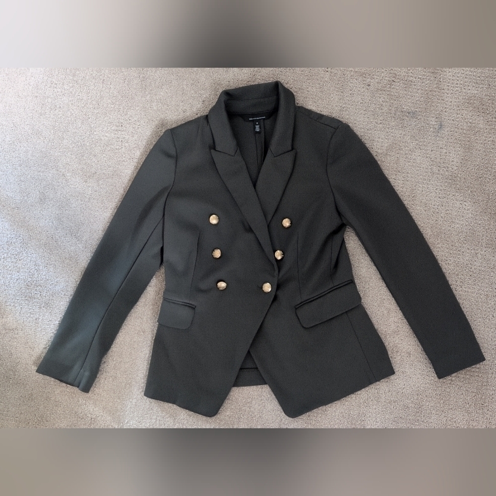 White House Black Market Sergeant Gold Button Studio Blazer Jacket - Picture 11 of 13